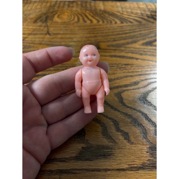 Vintage Renewal NO. 8  Mini Baby Doll Jointed 2.25" 40's-50's Plastic - Picture 1 of 1